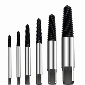 Damaged Bolt Screw Extractor Set, Easy Out Tool for Rusted and Stripped Screws, Remover Hex Shank
