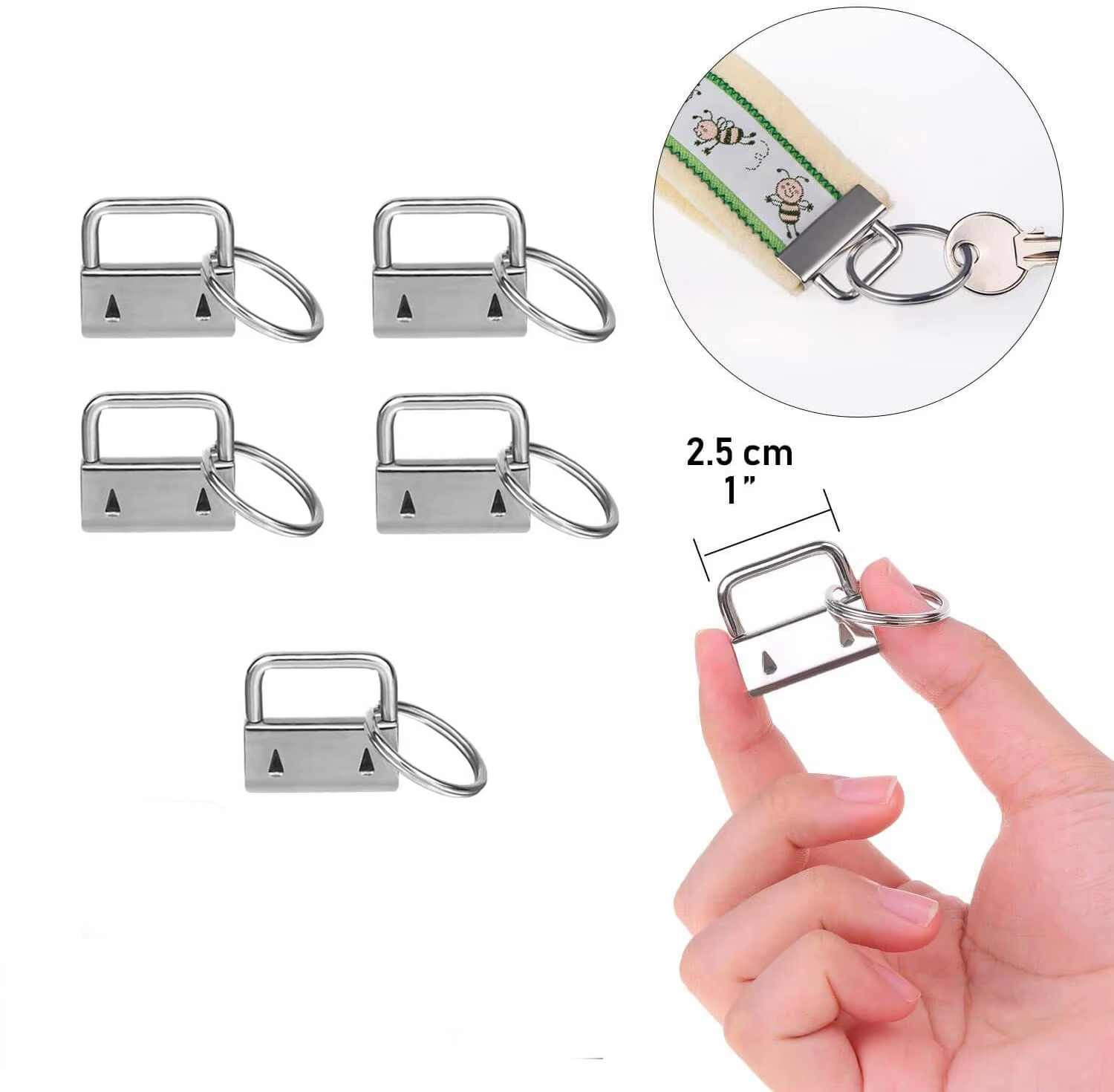Decorative Keychain Tail Clip Set, DIY Hardware Pendant Making Accessories