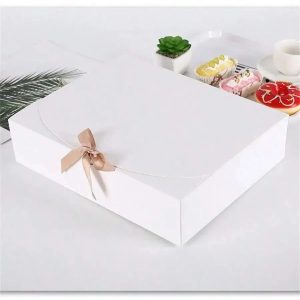 Deluxe Black Gift Box with Ribbon - Magnetic Lid Proposal & Celebration Keepsake Box