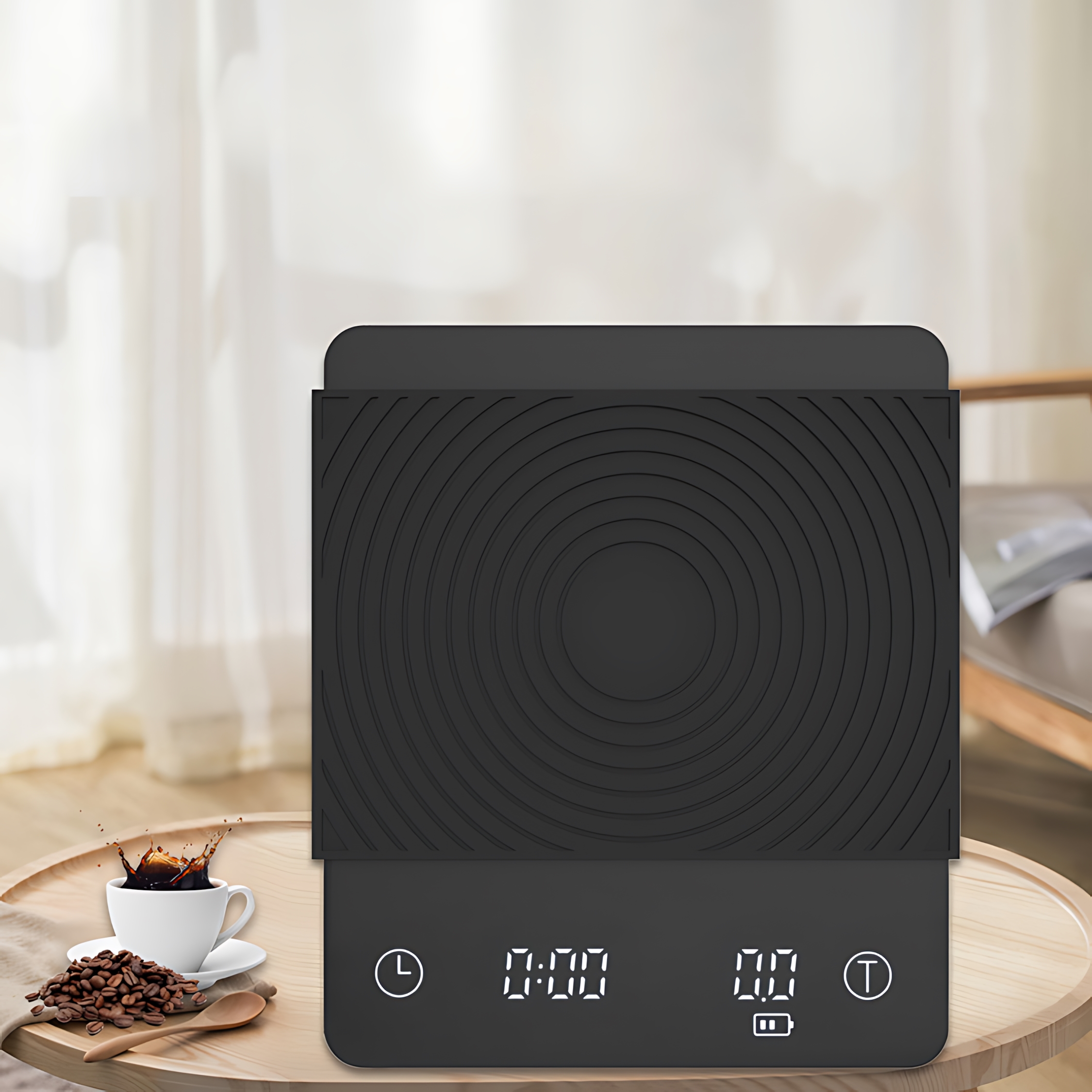 Digital Kitchen Scale with Timer, Drip Coffee Scale, LED Display, Food Weight Scale, USB Charging