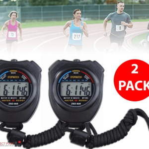 Digital Stopwatch Sports Counter Set with Chronograph, Date Timer, and Odometer Watch, Lightweight Timer for Training