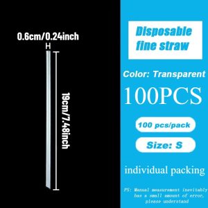 Disposable Straws Transparent Individually Packaged, Perfect for Home Parties, Milk Tea, Juice, Milkshake, and Coffee