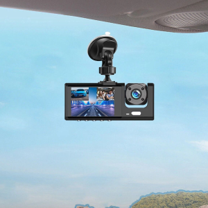 Dual Lens Car Dash Cam - Video Recorder with G-Sensor