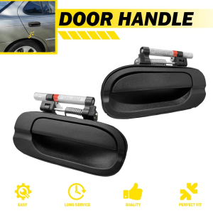 Durable Black Exterior Door Handle for Front Rear Left Right Vehicle Use
