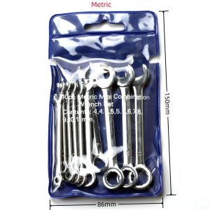 Durable Mini Spanner Wrenches Set Hand Tool Key Ring Spanner Explosion-Proof Pocket Metric Type Wrenches
