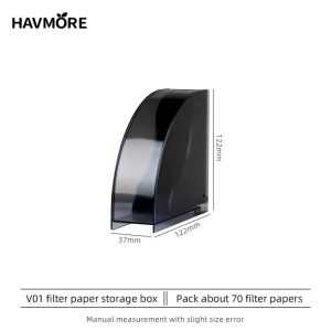Dustproof Fan-Shaped Coffee Filter Storage Box - Professional Bar Storage Rack for Filter Paper