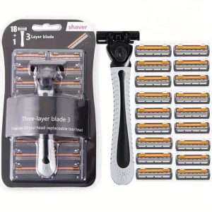Eco Versatile Three Layer Reusable Mens Razor Close Cut men razor with three layer blade
