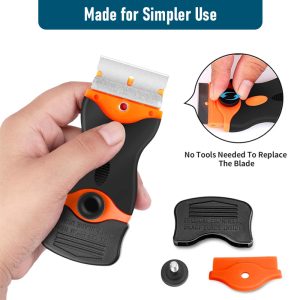 Edge Removal Tool with Razor Blade, Plastic/Metal Scraper for Label, Sticker Decal Removal, Car Window Tint Vinyl