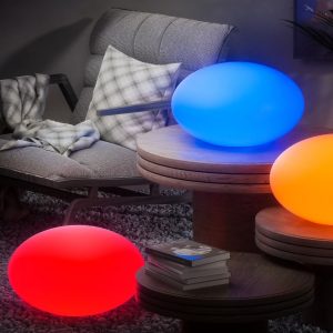 Egg Shape Lamp with Color Changing Light & Remote Control - Home Decor Lighting