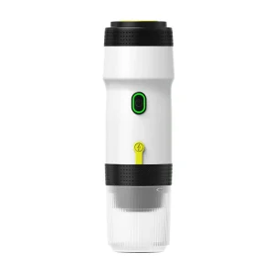Electric Portable Coffee Machine, 3-in-1 Italian Espresso Maker for Car, Home Travel, Compatible with Capsules Ground
