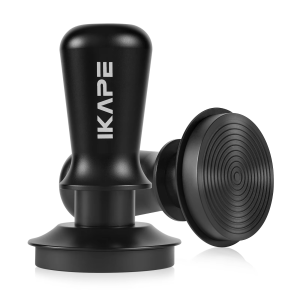 Espresso Walnut Tamper, Spring Loaded with Titanium PVD Coating