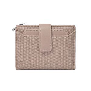 Everyday Compact Womens Wallet - PU Leather Short Bifold with Zipper Coin Pocket & Snap Closure