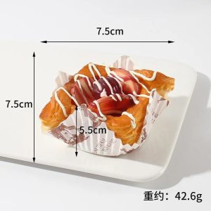 Fake Cake Bread Cupcake Pastry Bakery Artificial Soft Bread Food Model Props Refrigerator Stickers Simulation Dessert