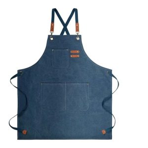 Fashion Canvas Apron Oil-Proof, Wipe Hands Kitchen Cooking Apron with Tool Pockets for Men and Women