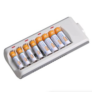 Fast Charge 8 Slot Battery Charger, For Ni-MH Ni-CD AA AAA Rechargeable Batteries