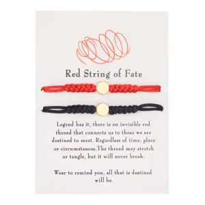 FateBond Handmade Red String Bracelets - Braided Couples Set for Luck, Protection & Connection