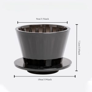 Flat Bottom Coffee Maker Filter Cups, Crystal Eye Pour Over for Better Uniformity