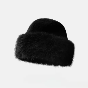 Fluffy Fur Fisherman Hat Windproof Winter Plush Ear Protection Cap Keep Warm Headgear for Women Fashion Female Gift Hat