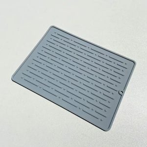 Foldable Silicone Dish Drying Mat, Heat Resistant Non-Slip Drainer Pad for Countertops