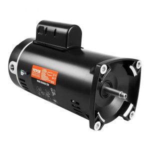 Frame Pool Pump Motor, Service Factor, 250V Capacitor, CCW Rotation, Square Flange