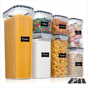 FreshSeal 7-Piece Airtight Food Storage Containers Set BPA-Free Kitchen Organizer