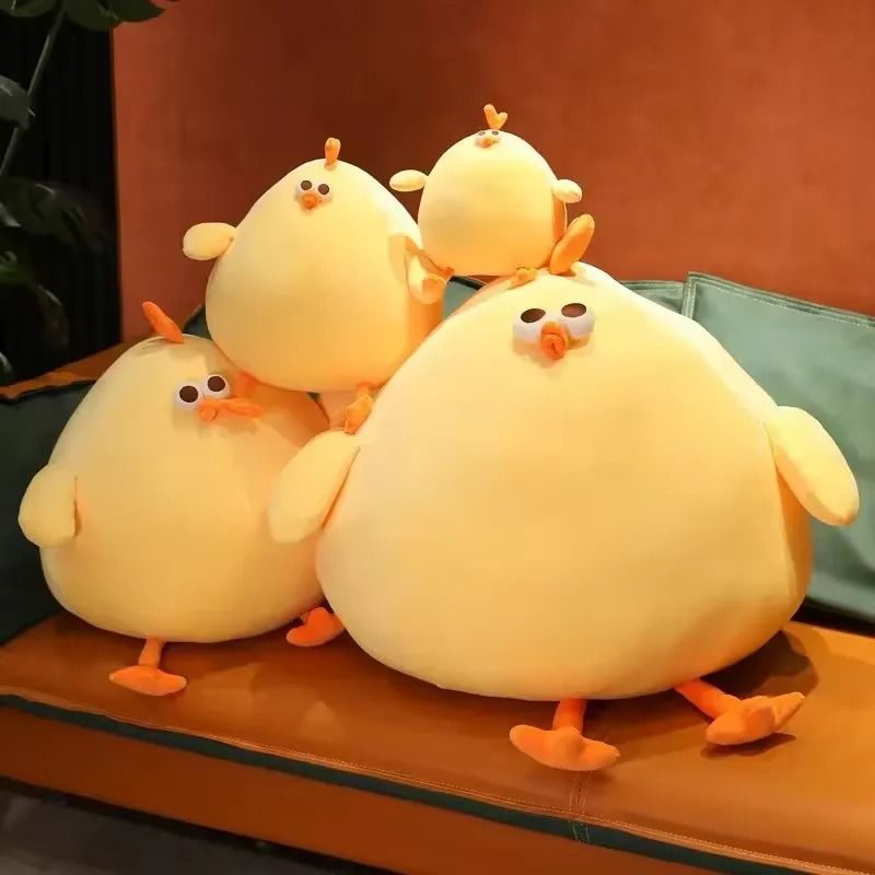 Funny Fat Chicken Plush Pillow - Soft Simulation Cute Stuffed Animal Toy