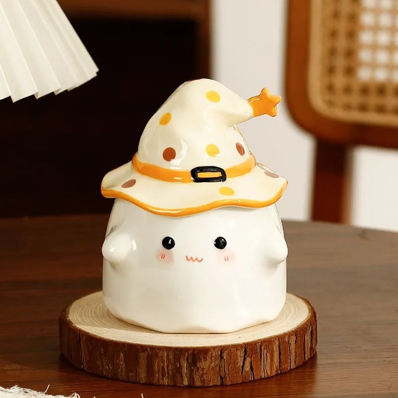 Funny Ghost Ceramic Mug with Magic Party Lid