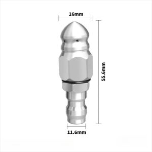 G1/4 Pressure Washer Sewer Jetter Nozzle Mouse Head Drain Cleaner Tip for Pipe Flushing, Clog Removal, Power Spray