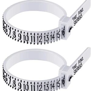 Gauge Plastic Finger Sizing Tool, Ring Sizer Measure Tool, Reusable, Convenient Finger Sizing Finder