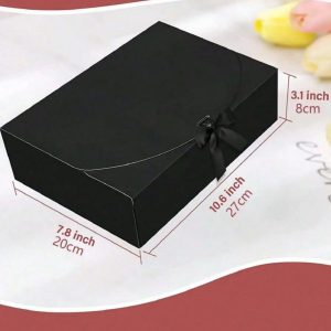 Gift Box With Lid, Deluxe Ribbon Box for Best Man Proposal and Graduation Favors