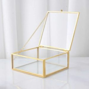 Glass Jewelry Display Box for Keepsakes and Decor