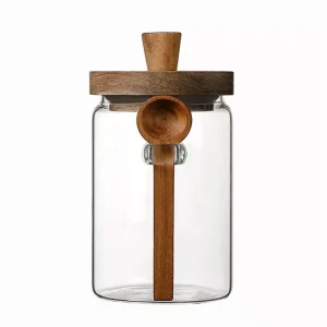 Glass Sealed Containers for Grain, Coffee Beans, Spice Jars with Spoon, Moisture-proof Storage Jar, Kitchen Storage Tank