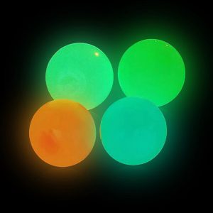Glow in the Dark Sticky Ceiling Balls - 4-Pack Interactive Kids Game & Unique Gift