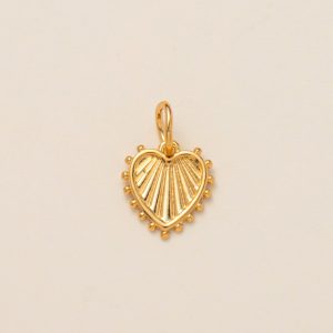 Gold-Plated Small Pendant with Love, Airplane Letters, & Horseshoe, Color Preserved Fashion