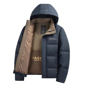 Graphene Warm Windproof Jacket Men Winter Hooded Overcoat