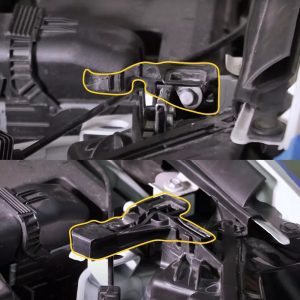 HEADLIGHT LAMP MOUNT BRACKET FIT, Corrosion-Resistant ABS, Direct Replacement, Simple Installation, High Durability