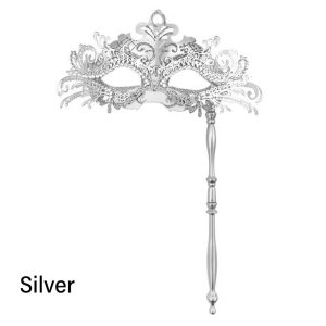 Handheld Venetian Masquerade Mask Elegant Party Costume Accessory