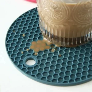 Heat Resistant Silicone Coasters - Non-Slip Drink Cup Mats for Table Protection | Insulation, Pot Holder, Modern Kitchen