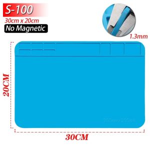 Heat Resistant Silicone Soldering Station Work Mat Anti Static Repair Pad