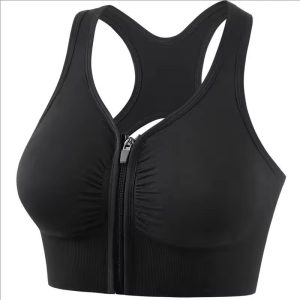 High-Impact Front Zipper Sports Bra