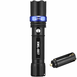 High Powered Tactical Flashlight, 5 Modes Zoomable, Aluminum, Durable LED Flashlight for Outdoor Activities