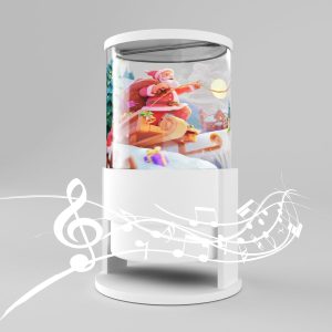 Holographic Advertising Cylindrical Machine, Viewing Angle, Bluetooth Connection, App Control, Naked Eye Fan Screen