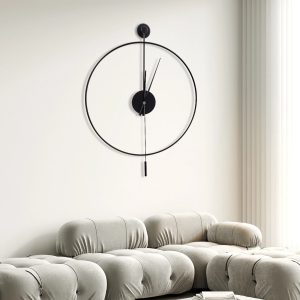 Home Clock Silent, Minimalist Wall Clock Round, Modern Art Decor