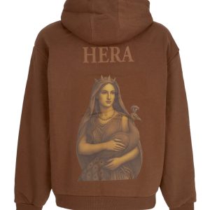 Hoodie Zip Man Gods Hera Full Zip Hoodie Chocolate Brown