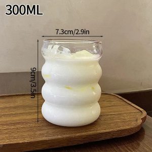 INS Ripple Glass Tumbler - High-Performance Heat-Resistant Drinking Glasses for Coffee & Cocktails