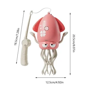 Interactive Toy Gifts, Dancing Squid, Music and Light Electronic Pet, Auto-Sensing Obstacle, Rechargeable Ornament