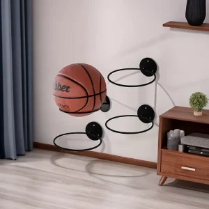 Iron Basketball, Football, Volleyball Storage Rack, Wall Mounted Ball Rack for Household Use