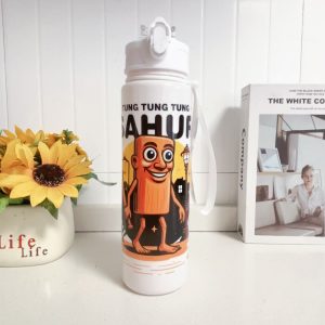 Italian Brainrot Cartoon Water Bottle Fun Outdoor Sports Cup for Active Lifestyles