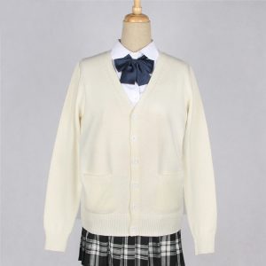 JK Uniform Sweater Coat, Anime Cosplay Costume Cardigan, Japanese School Style Outerwear, 17 Colors, Long Sleeved Knitti