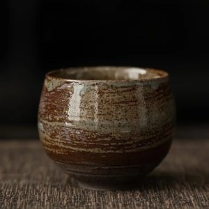 Japanese Handmade Rough Pottery Tea Cup